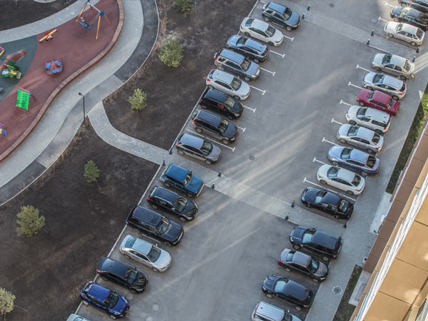 Apartment Towing Upper Marlboro Maryland J & L Towing Service Parking Lot top down view Parking Enforcement
